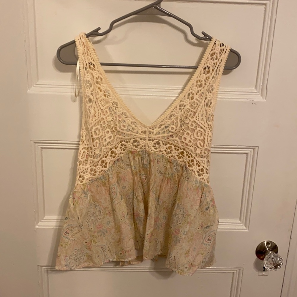 Zara crochet tank M NWT